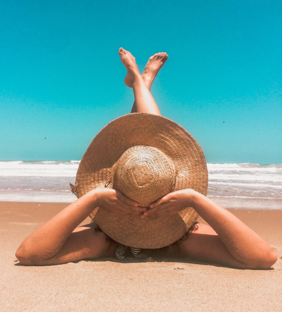 A woman resting - taking a break from the rat race